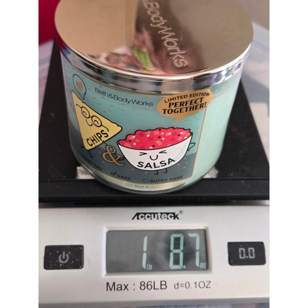 Bath & Body Works Chips & Salsa 3 Wick Candle Limited Edition Perfect Together - Picture 4 of 5